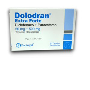DOLODRAN EF (DICLOFENAC /PARACETAMOL) 50 MG /500 MG X 20 TAB REC (PORTUGAL)