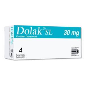 DOLAK (KETOROLAC) SUBLINGUAL 30 MG X 4 COMP (DOLLDER)