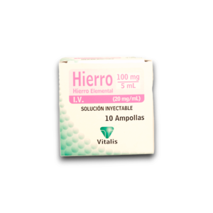 HIERRO ELEMENTAL 100 MG /5ML AMP (VITALIS)