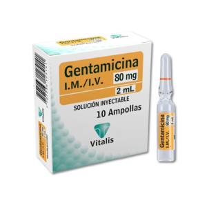 GENTAMICINA 80 MG /2 ML AMP (VITALIS)