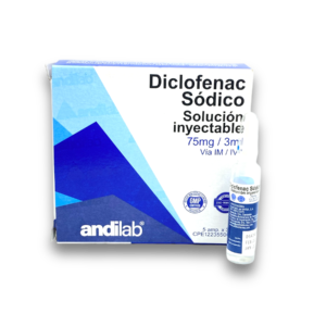 DICLOFENAC SODICO SOL. INY. 75MG / 3 ML IM / IV X 5 AMP (ANDILAB)