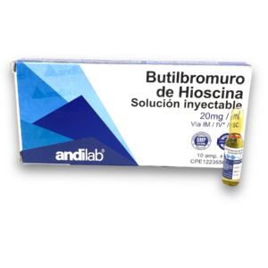 BUTILBROMURO DE HIOSCINA SOL INY 20MG / ML IM. / IV 1 AMP (ANDILAB)