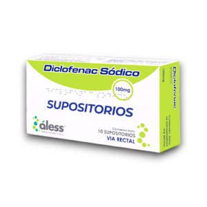 DICLOFENAC SODICO 100 MG X 10 SUPOSITORIOS (ALESS)