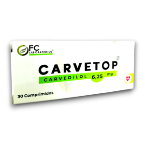 CARVETOP (CARVEDILOL) 6,25 MG X 30 COMP (FC PHARMA)