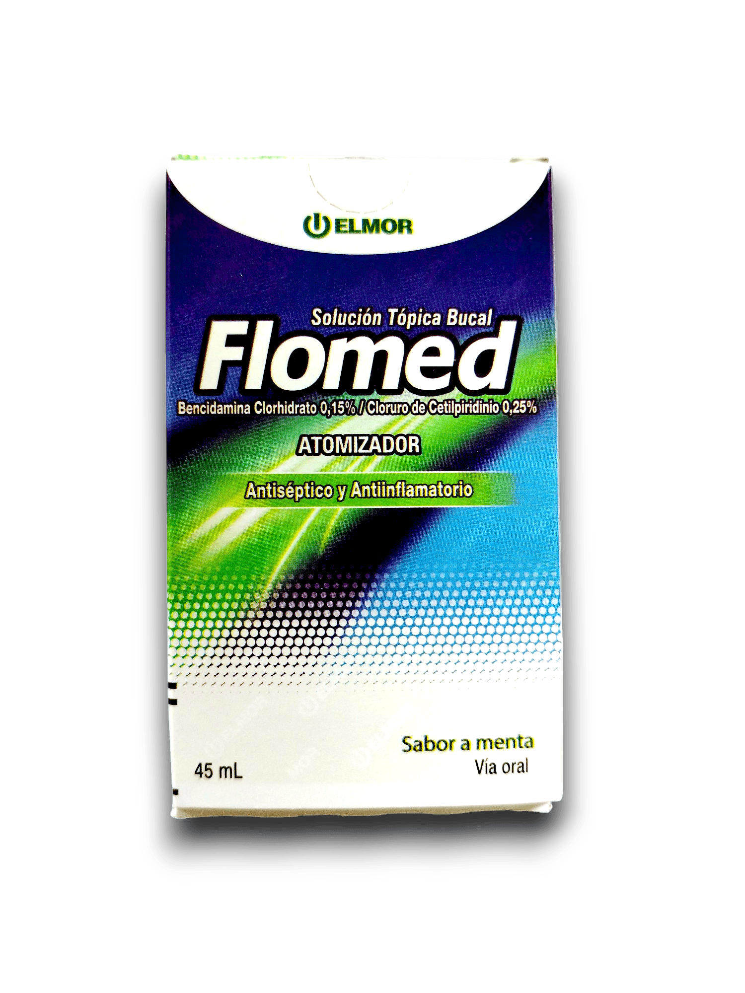 FLOMED (BENCIDAMINA /CETILPIRIDINIO) 0.15 % /0.25 % SOL TOPICA BUCAL ATOM FCO 45 ML (ELMOR)