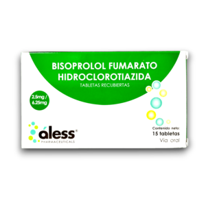 BISOPROLOL /HIDROCLOROTIAZADA 2,5 MG /6,25 MG X 15 TAB (ALESS)