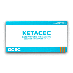 KETACEC (KETOPROFENO) 100 MG /2 ML X 10 AMP I.V /I.M (ACEC)
